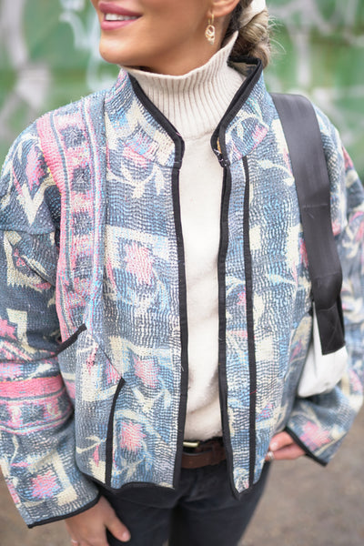 Kurze Kantha-Jacke