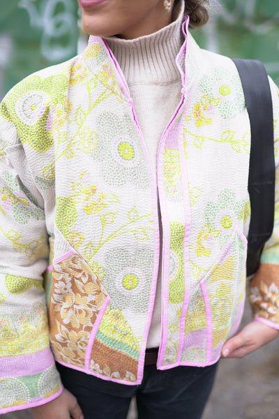 Kurze Kantha-Jacke
