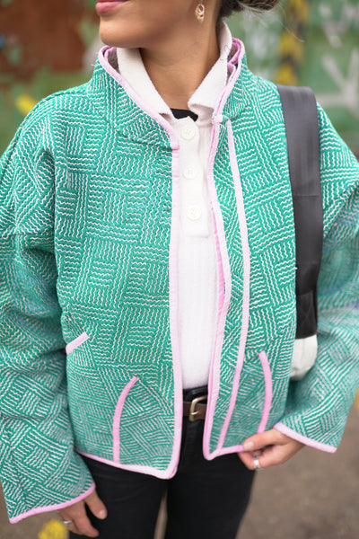 Kurze Kantha-Jacke