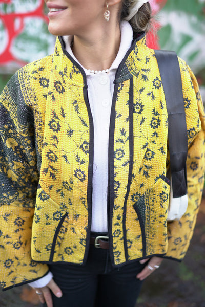 Kurze Kantha-Jacke