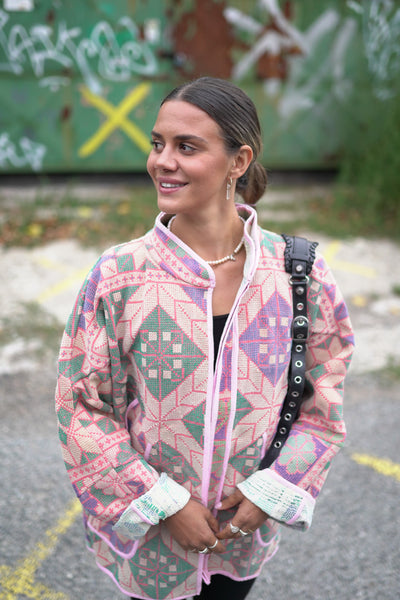 Lange Kantha-Jacke
