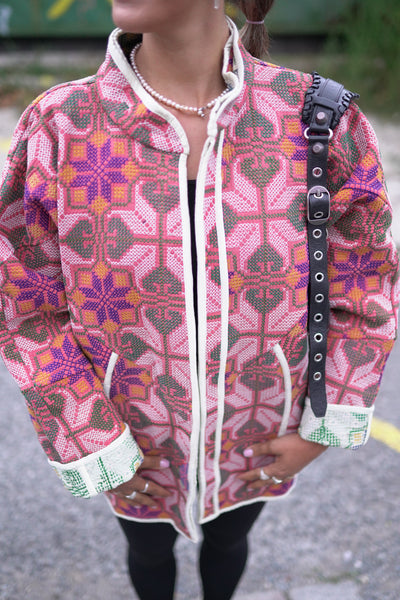 Lange Kantha-Jacke