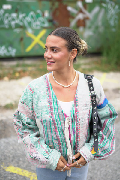 Lange Kantha-Jacke