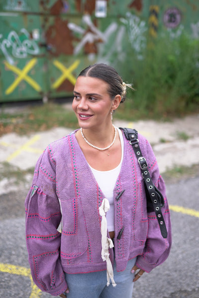 Lange Kantha-Jacke