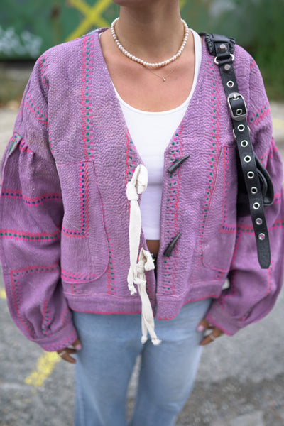 Lange Kantha-Jacke
