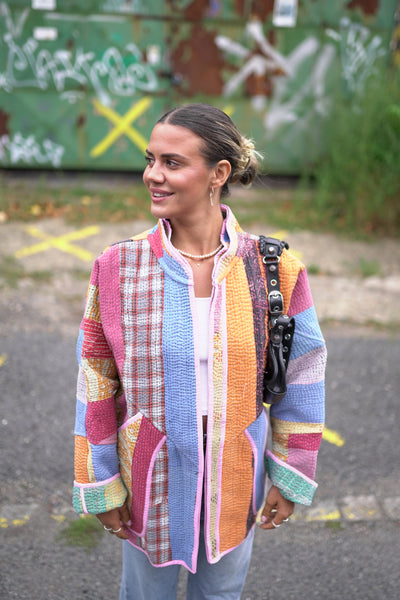 Lange Kantha-Jacke