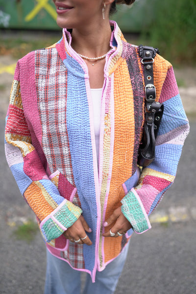 Lange Kantha-Jacke