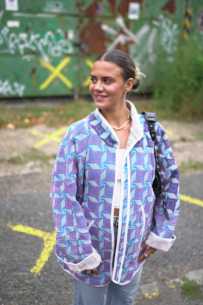Lange Kantha-Jacke