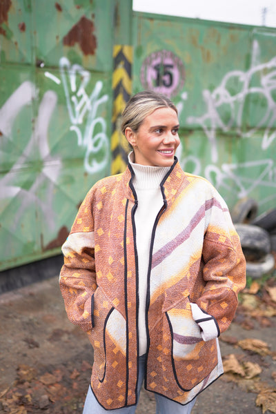 Lange Kantha-Jacke