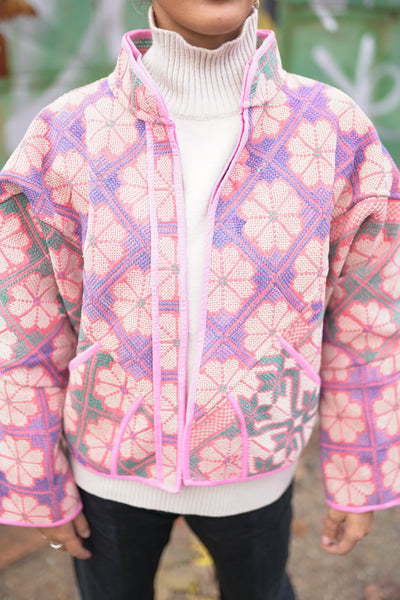 Kurze Kantha-Jacke