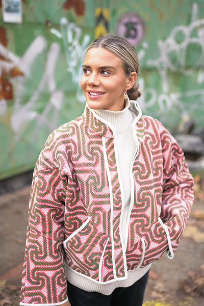 Kurze Kantha-Jacke