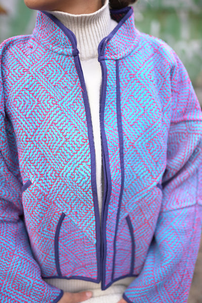 Kurze Kantha-Jacke