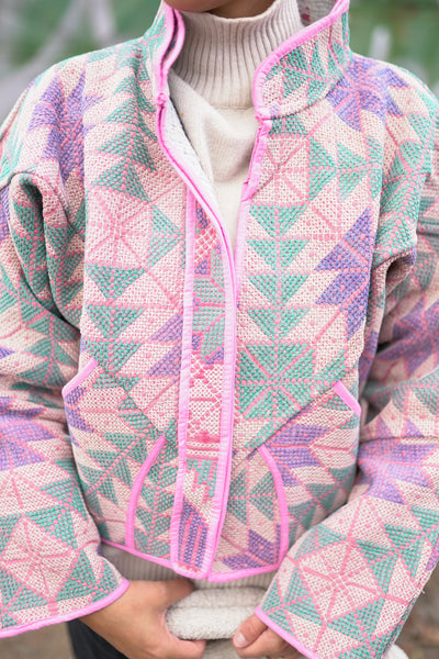 Kurze Kantha-Jacke