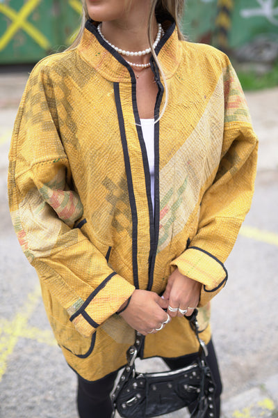 Lange Kantha-Jacke