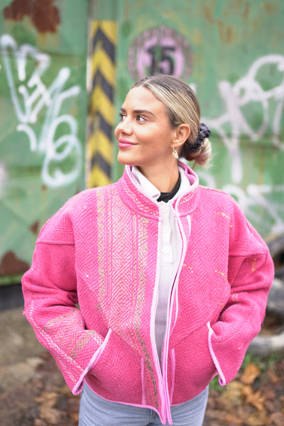 Kurze Kantha-Jacke