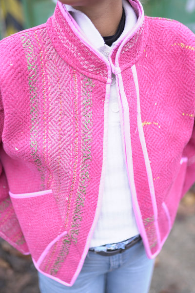 Kurze Kantha-Jacke