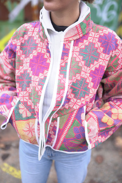 Kurze Kantha-Jacke
