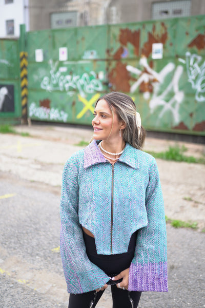 Lange Kantha-Jacke