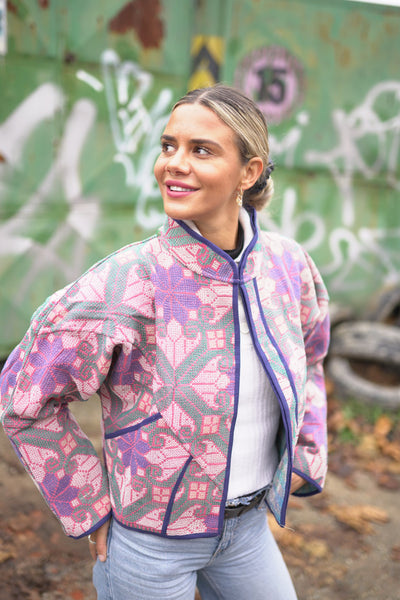 Kurze Kantha-Jacke