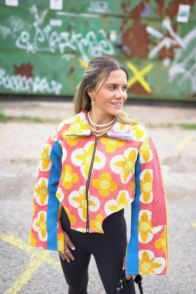 Lange Kantha-Jacke