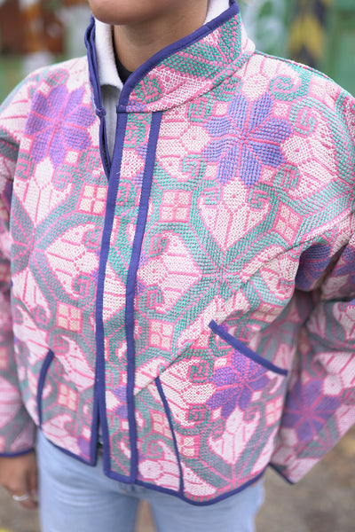 Kurze Kantha-Jacke