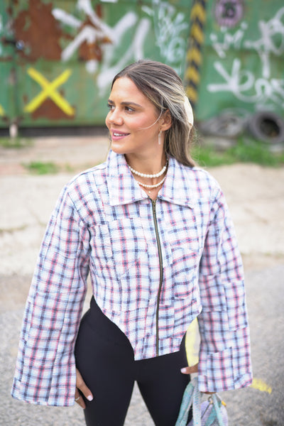 Lange Kantha-Jacke