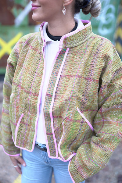 Kurze Kantha-Jacke