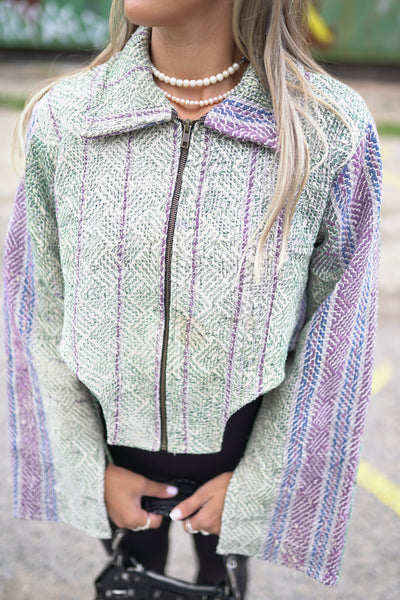Lange Kantha-Jacke