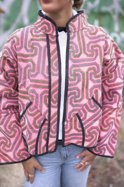 Kurze Kantha-Jacke
