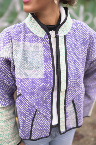 Kurze Kantha-Jacke
