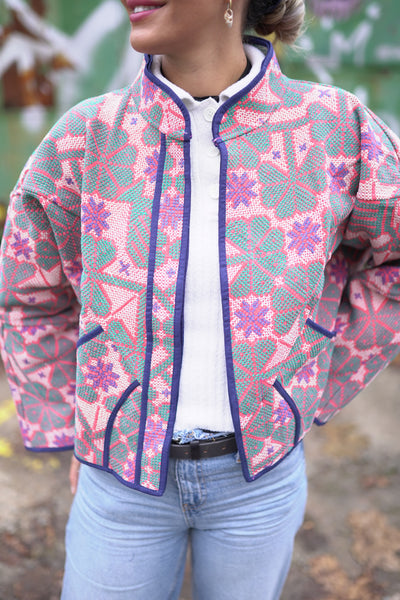 Kurze Kantha-Jacke