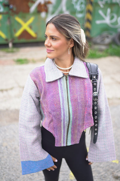 Lange Kantha-Jacke