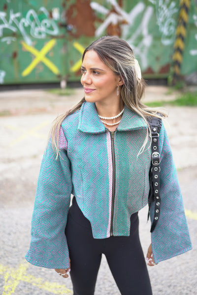 Lange Kantha-Jacke