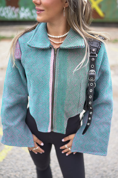 Lange Kantha-Jacke