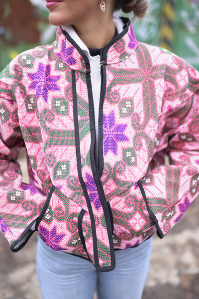Kurze Kantha-Jacke