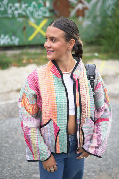 Kurze Kantha-Jacke
