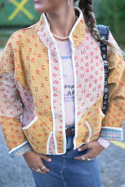 Kurze Kantha-Jacke