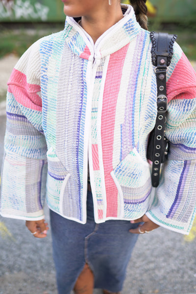Kurze Kantha-Jacke