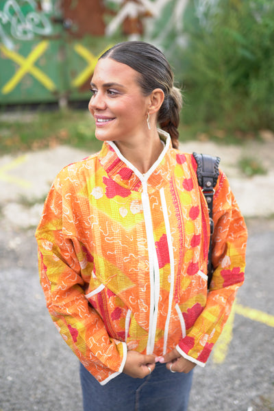 Kurze Kantha-Jacke
