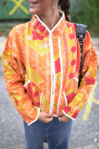 Kurze Kantha-Jacke