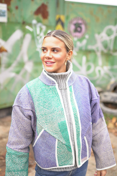 Kurze Kantha-Jacke
