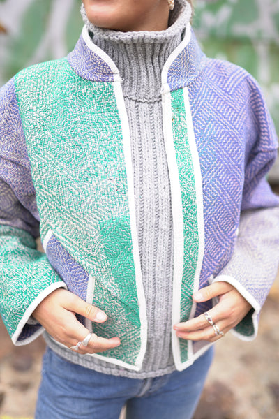 Kurze Kantha-Jacke