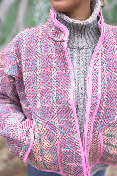 Kurze Kantha-Jacke