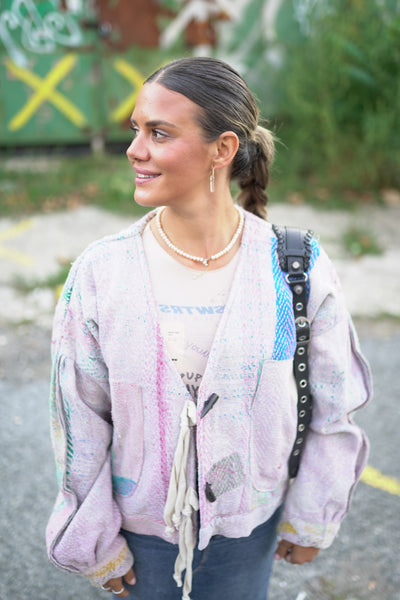 Lange Kantha-Jacke