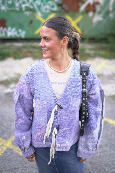 Lange Kantha-Jacke