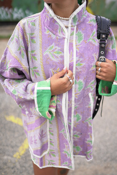 Lange Kantha-Jacke