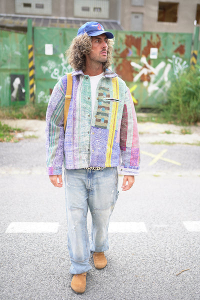 Lange Kantha-Jacke