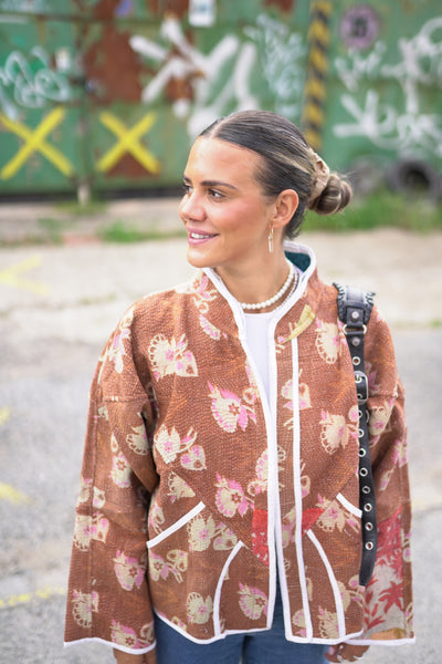 Kurze Kantha-Jacke