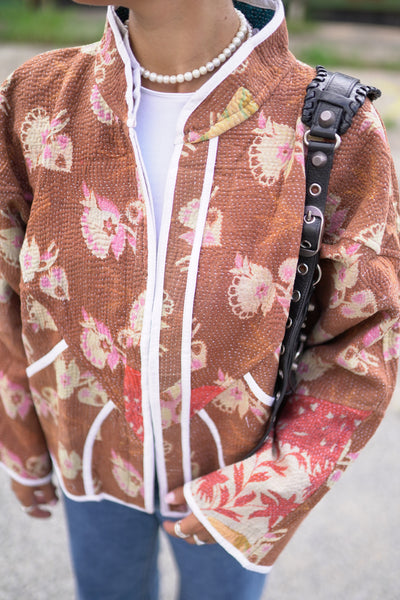 Kurze Kantha-Jacke
