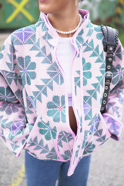 Kurze Kantha-Jacke